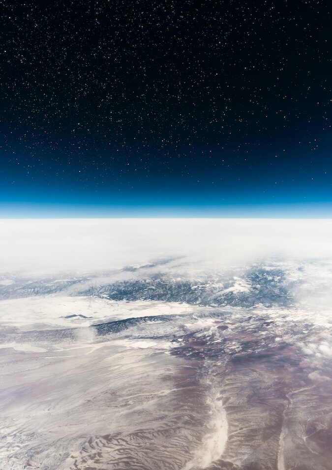 outer space earth view