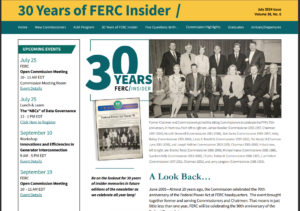 30 Years of FERC Insider July 2024 Issue Volume 30, No. 6