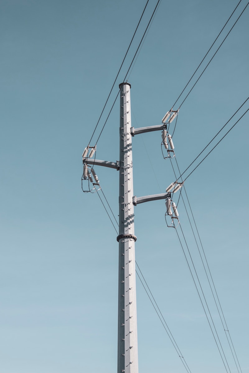 a pole with a bunch of wires attached to it